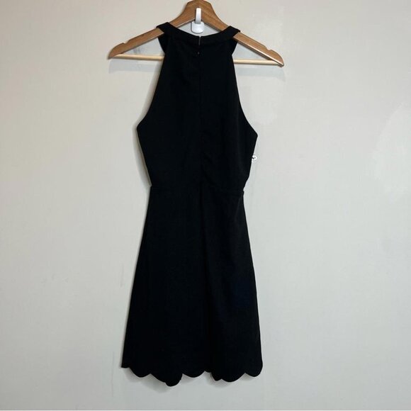 Lulus Womens Size Small Mamacita Black Halter Skater Dress Sleeveless Stretch - Picture 4 of 13